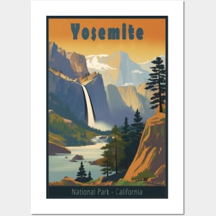 Yosemite National Park Vintage Travel Poster Posters and Art